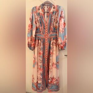 Baroque style maxi dress